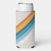 Retro Regenboog met naam Seltzer Blikjeskoeler (Seltzer Achterkant)