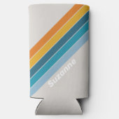 Retro Regenboog met naam Seltzer Blikjeskoeler (Achterkant)