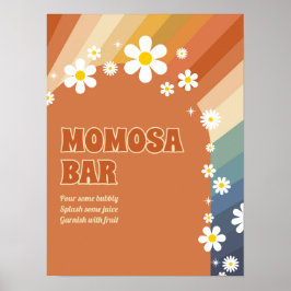 Retro regenboog Momosa Bar Poster
