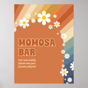 Retro  regenboog Momosa Bar Poster