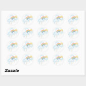 Retro Regenboog Ontwerp - Pastel Ronde Sticker (Vel)