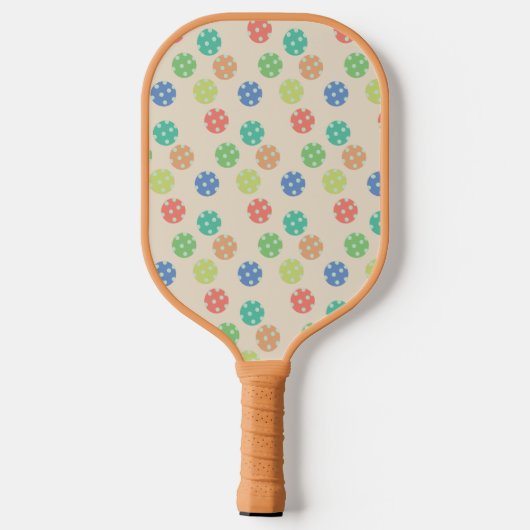 Retro Regenboog Pickleball peddel Paddle (Achterkant)