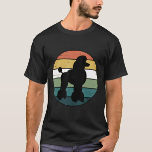 Retro Regenboog Poedel Hond T-shirt