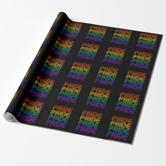 Retro Regenboog Pride Cadeaupapier (Uitgerold)