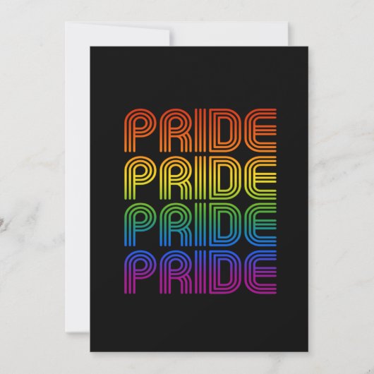 Retro Regenboog Pride Feestdagenkaart (Voorkant)
