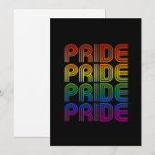 Retro Regenboog Pride Feestdagenkaart (Voorkant / Achterkant)
