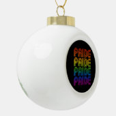 Retro Regenboog Pride Keramische Bal Ornament (Links)