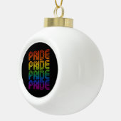 Retro Regenboog Pride Keramische Bal Ornament (Rechts)