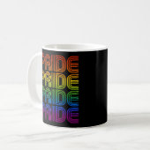 Retro Regenboog Pride Koffiemok (Voorkant links)