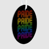 Retro Regenboog Pride Ornament (voorkant)