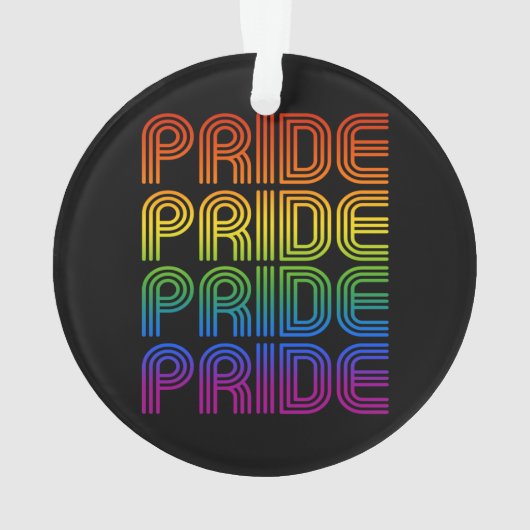 Retro Regenboog Pride Ornament (achterkant)