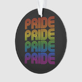 Retro Regenboog Pride Ornament (voorkant)