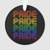 Retro Regenboog Pride Ornament (voorkant)
