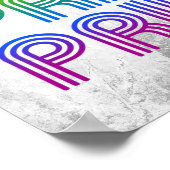 Retro Regenboog Pride Poster (Hoek)