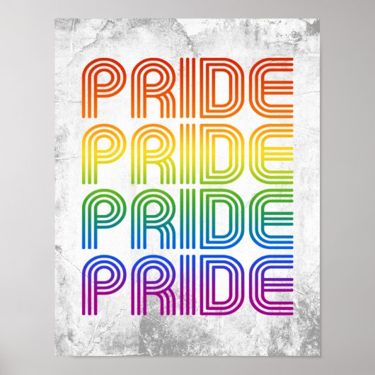 Retro Regenboog Pride Poster (Voorkant)