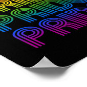 Retro Regenboog Pride Poster (Hoek)