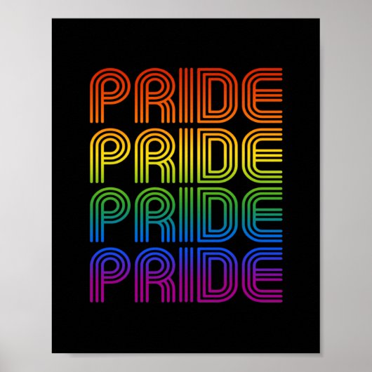 Retro Regenboog Pride Poster (Voorkant)