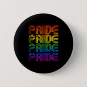 Retro Regenboog Pride Ronde Button 5,7 Cm (Voorkant)