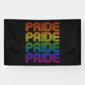 Retro Regenboog Pride Spandoek (Horizontaal)