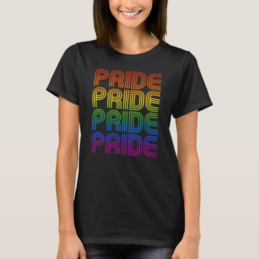 Retro Regenboog Pride T-shirt (Voorkant)