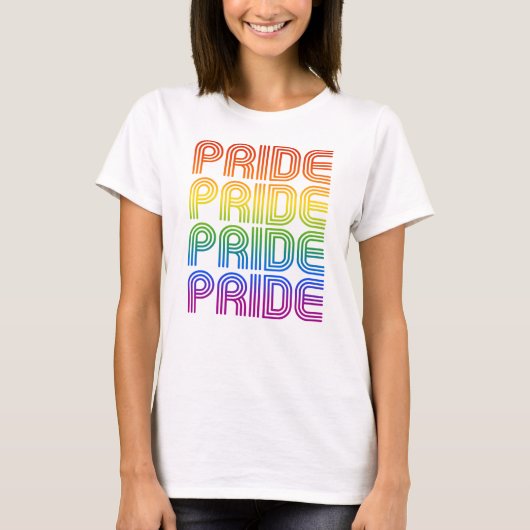 Retro Regenboog Pride T-shirt (Voorkant)