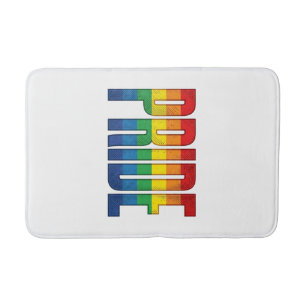 Retro Regenboog Pride Typografie Shirt Ontwerp_1 Badmat