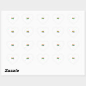 Retro Regenboog Pride Typografie Shirt Ontwerp_1 Hart Sticker (Vel)