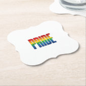 Retro Regenboog Pride Typografie Shirt Ontwerp_1 Kartonnen Onderzetters (Gekanteld)