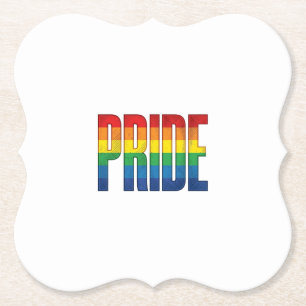 Retro Regenboog Pride Typografie Shirt Ontwerp_1 Kartonnen Onderzetters