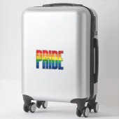 Retro Regenboog Pride Typografie Shirt Ontwerp_1 Sticker (Koffer)