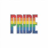 Retro Regenboog Pride Typografie Shirt Ontwerp_1 Sticker (Voorkant)