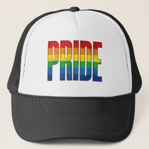 Retro Regenboog Pride Typografie Shirt Ontwerp_1 Trucker Pet