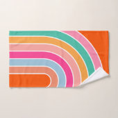 Retro Regenboog Sinaasappel Bad Handdoek (Handdoek)