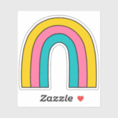 retro regenboog sticker (Vel)