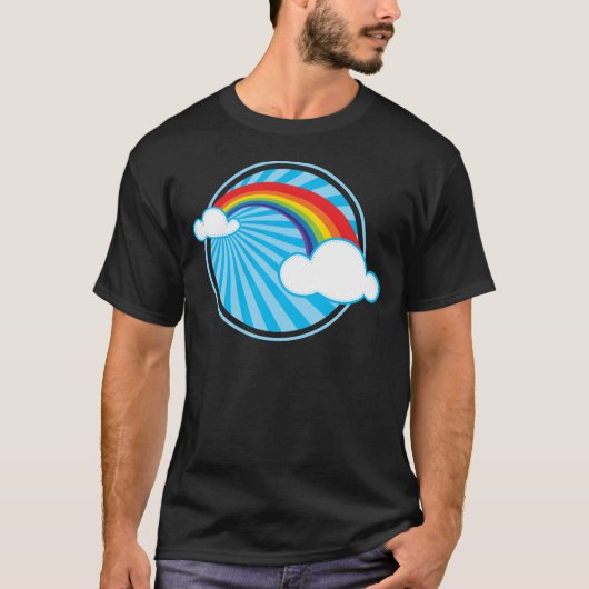 RETRO REGENBOOG T-SHIRT (Voorkant)