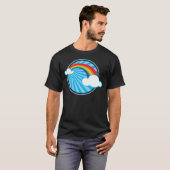 RETRO REGENBOOG T-SHIRT (Voorkant volledig)