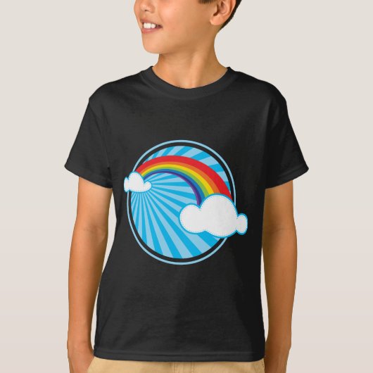 RETRO REGENBOOG T-SHIRT (Voorkant)