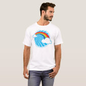 RETRO REGENBOOG T-SHIRT (Voorkant volledig)