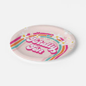 Retro regenboog totaal tien 10e verjaardag papieren bordje (Gekanteld)