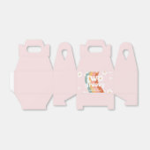 Retro Regenboog Twee Groovy Daisy 2e Verjaardag Bedankdoosjes (Uitgevouwen)