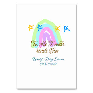 Retro regenboog twinkle twinkle kleine sterren bab kaart