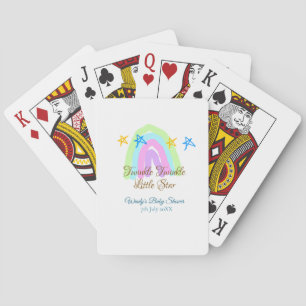 Retro regenboog twinkle twinkle kleine sterren bab pokerkaarten
