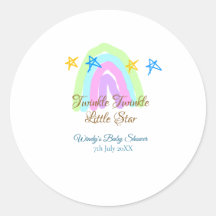 Retro regenboog twinkle twinkle kleine sterren bab