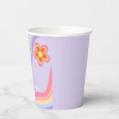 Retro Regenboog Verjaardag Papieren Bekers (Links)