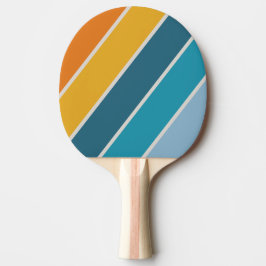 Retro Regenboog Vette Strepen Tafeltennisbatje