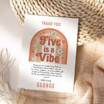 Retro Regenboog VIJF is een Vibe Groovy 5de Verjaa