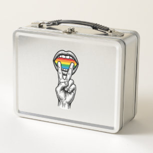 Retro Regenboog Vrede Hand Pride Vector T-shirt_1