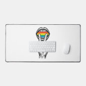 Retro Regenboog Vrede Hand Pride Vector T-shirt_1 Bureaumat (Keyboard & Muis)