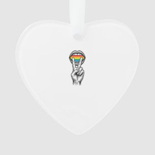 Retro Regenboog Vrede Hand Pride Vector T-shirt_1 Ornament