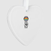 Retro Regenboog Vrede Hand Pride Vector T-shirt_1 Ornament (voorkant)